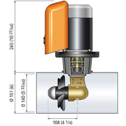 Quick Bow Thruster BTQ 140-30 30KGF - 12V - D140 - 1.5kW [FGBT14030120T00] - Bow Thrusters