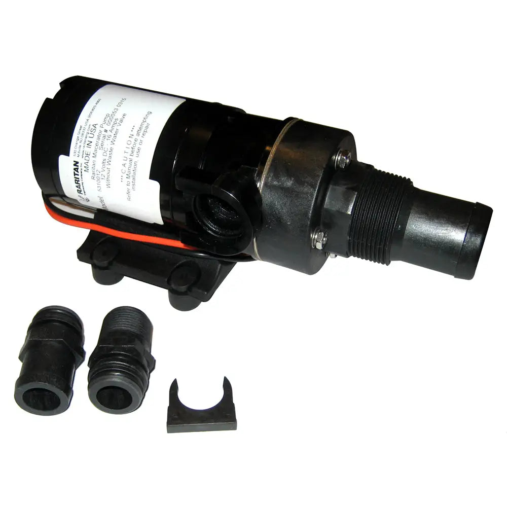 Raritan Macerator Pump - 12v w/Barb Adapter [5310012] - Marine Sanitation