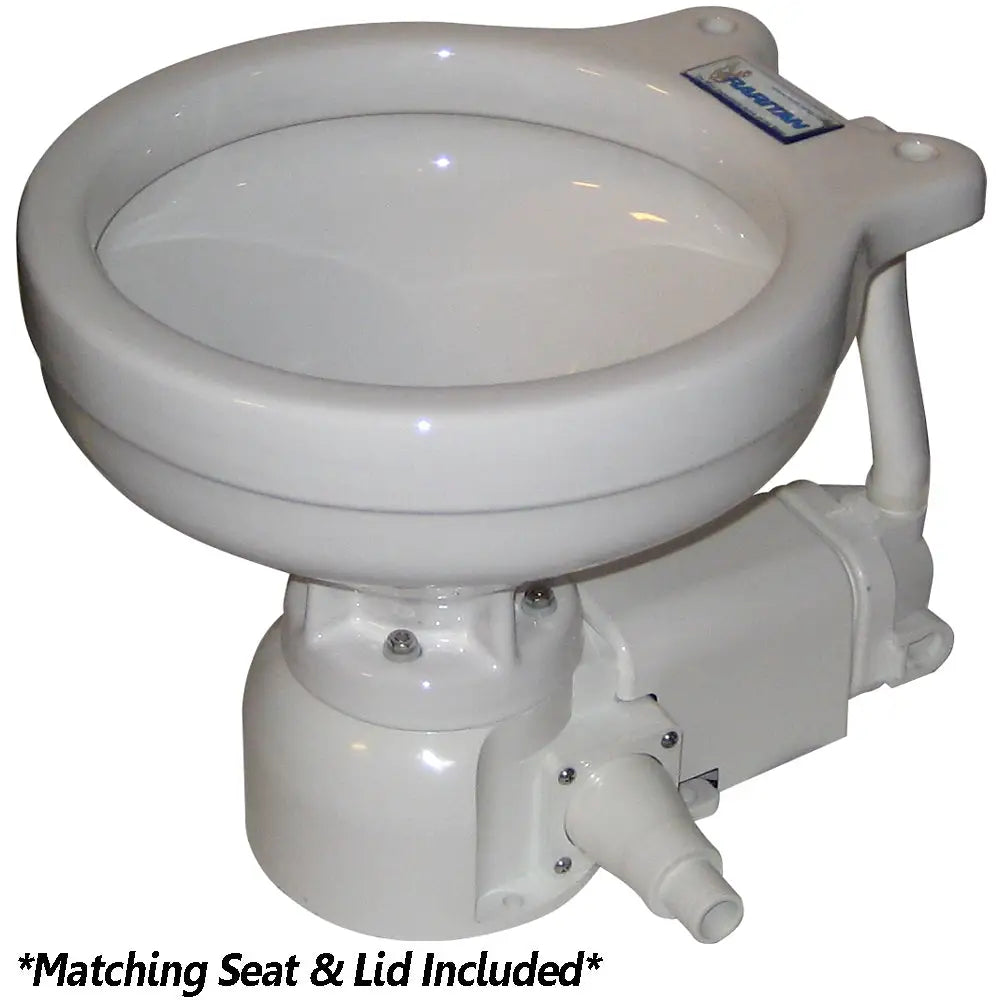 Raritan Sea Era Electric Toilet - Marine Size - Integral Pump - Straight 90 Discharge - 12v [160MI012] - Marine