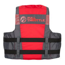 Red Black Nylon Adult Full Throttle Life Jacket 2X 4X - Life Vests