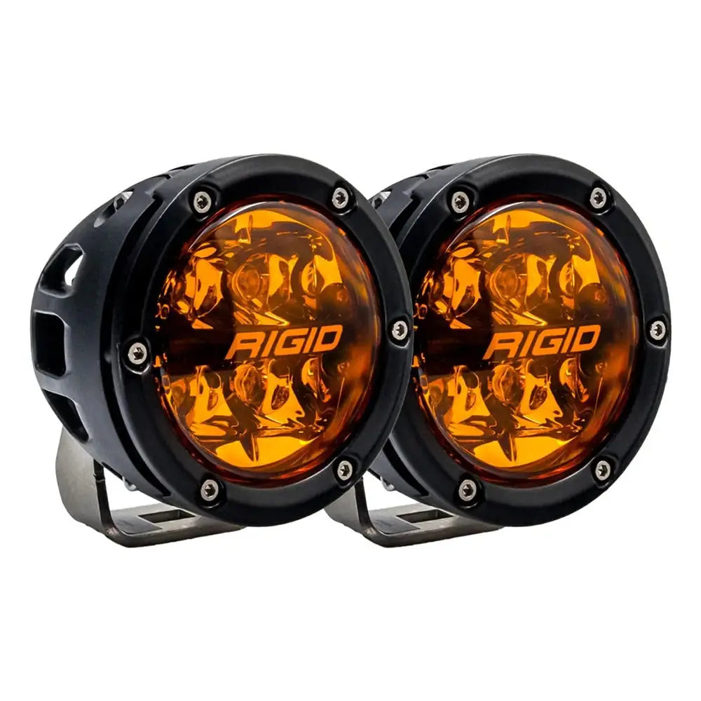 RIGID Industries 360 Series 4’’ Spot w/Amber Pro Lens - Pair [36123] - Light Bars