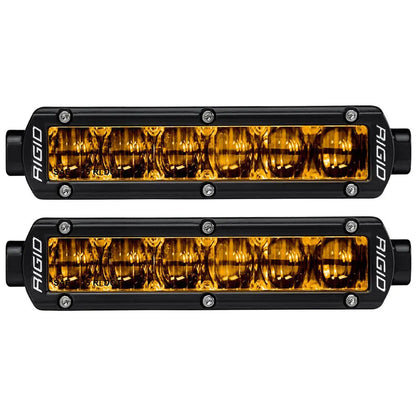RIGID Industries 6’’ SR-Series SAE Compliant Fog Light - Black w/Yellow Light [906704] - Light Bars
