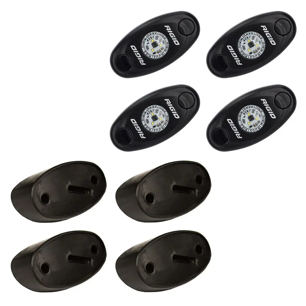 RIGID Industries A-Series Rock Light Kit - 4 Amber Lights - Black [400243] - Interior / Courtesy Light
