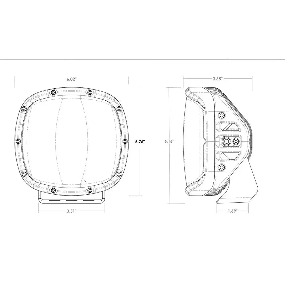 RIGID Industries Adapt XP w/Amber Pro Lens - Pair [300515] - Lighting