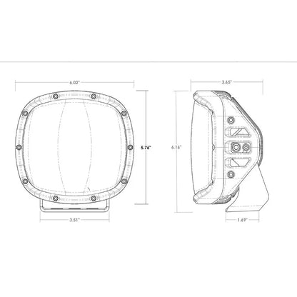 RIGID Industries Adapt XP w/Amber Pro Lens - Pair [300515] - Lighting