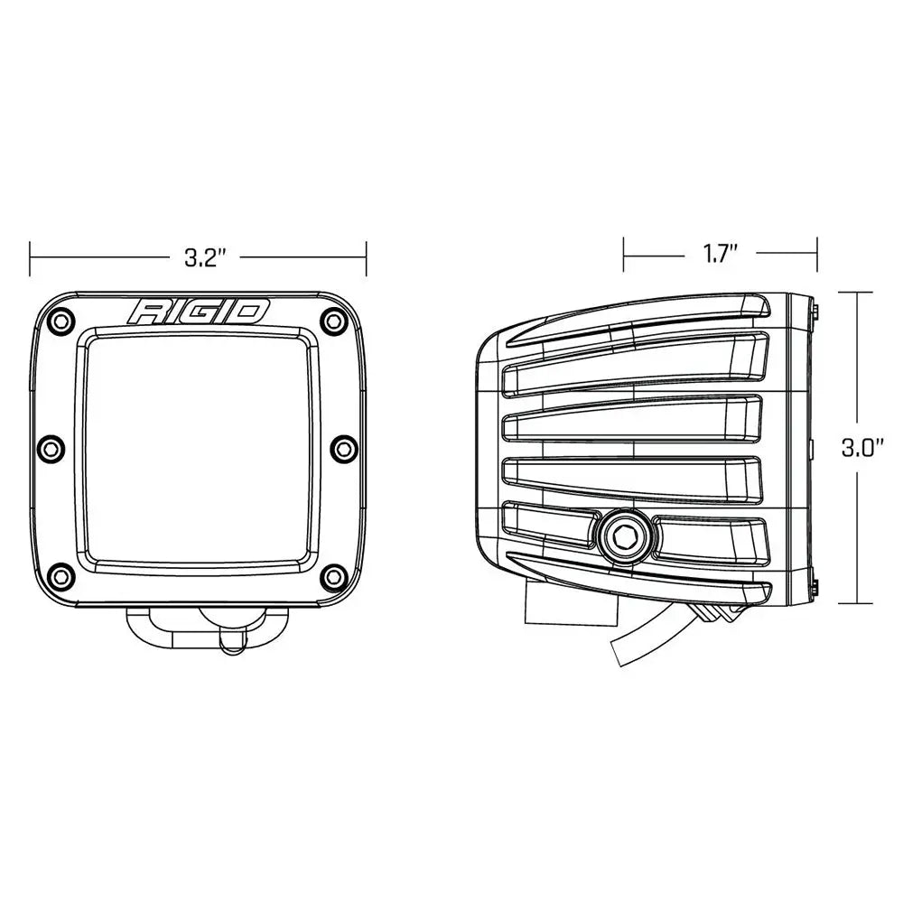 RIGID Industries D-Series LED SAE Fog Beam - Yellow/White - Set of 2 [50482] - Lighting