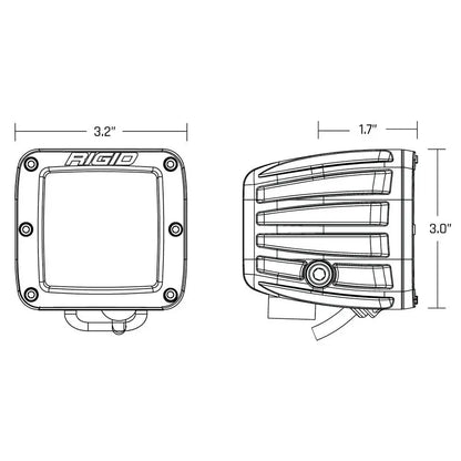 RIGID Industries D-Series LED SAE Fog Beam - Yellow/White - Set of 2 [50482] - Lighting