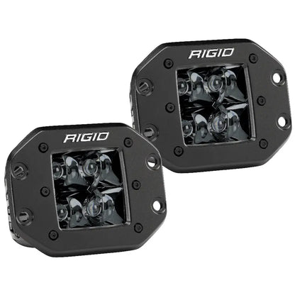 RIGID Industries D-Series PRO Flush Mount - Spot LED - Midnight Edition - Pair - Black [212213BLK] - Flood/Spreader