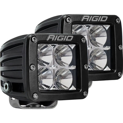 RIGID D-Series PRO Black Hybrid Flood LED Pair - Flood/Spreader Lights