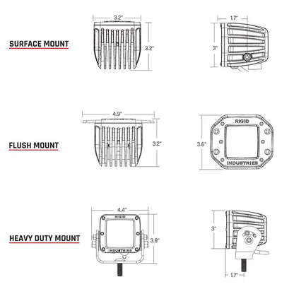 RIGID Industries D-Series PRO Specter-Diffused LED - Pair - Black [502513] - Flood/Spreader Lights