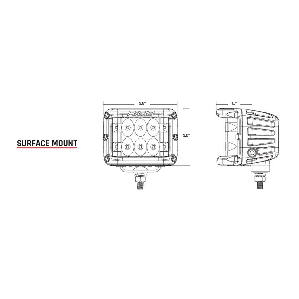 RIGID Industries D-SS PRO Flood LED Surface Mount - Pair - White [862113] - Flood/Spreader Lights