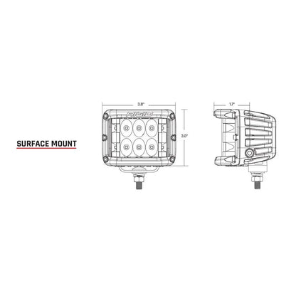 RIGID Industries D-SS Series PRO Spot LED Surface Mount - Pair - White [862213] - Flood/Spreader Lights