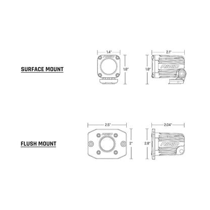 RIGID Industries Ignite Surface Mount Flood - Single - Black [20521] - Flood/Spreader Lights