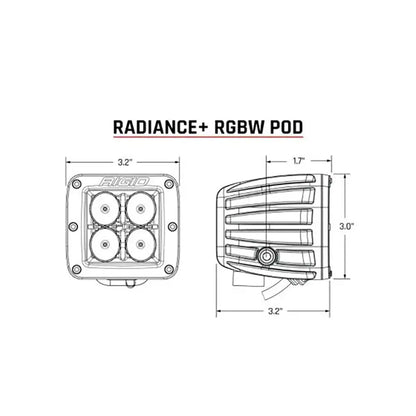 RIGID Industries Radiance + Pod - RGBW - Pair [202053] - Pods & Cubes