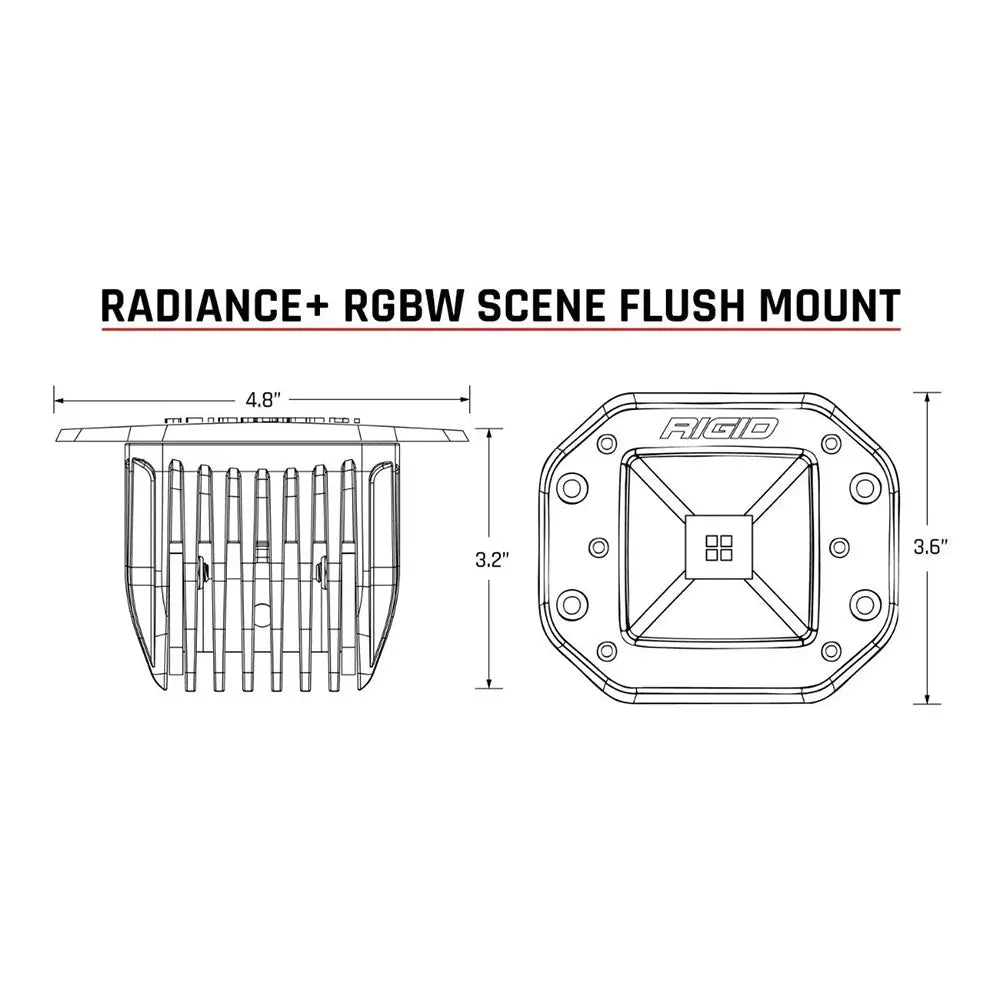 RIGID Industries Radiance Scene - RGBW - Flush Mount - Pair [682153] - Pods & Cubes