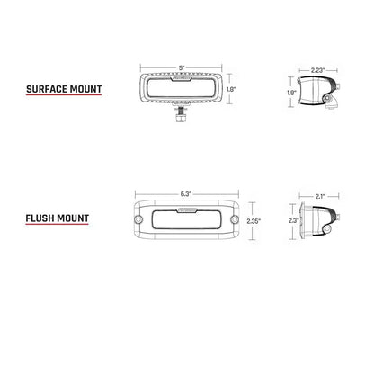RIGID Industries SR-Q PRO Back Light Kit - Flush Mount Diffused - Pair - Black [980033] - Flood/Spreader Lights