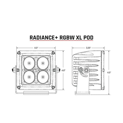 RIGID Industries XL Radiance + Light Pod - RGBW - Pair [322053] - Pods & Cubes