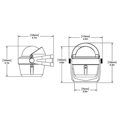 Ritchie B-51 Explorer Compass - Bracket Mount - Black [B-51] - Compasses
