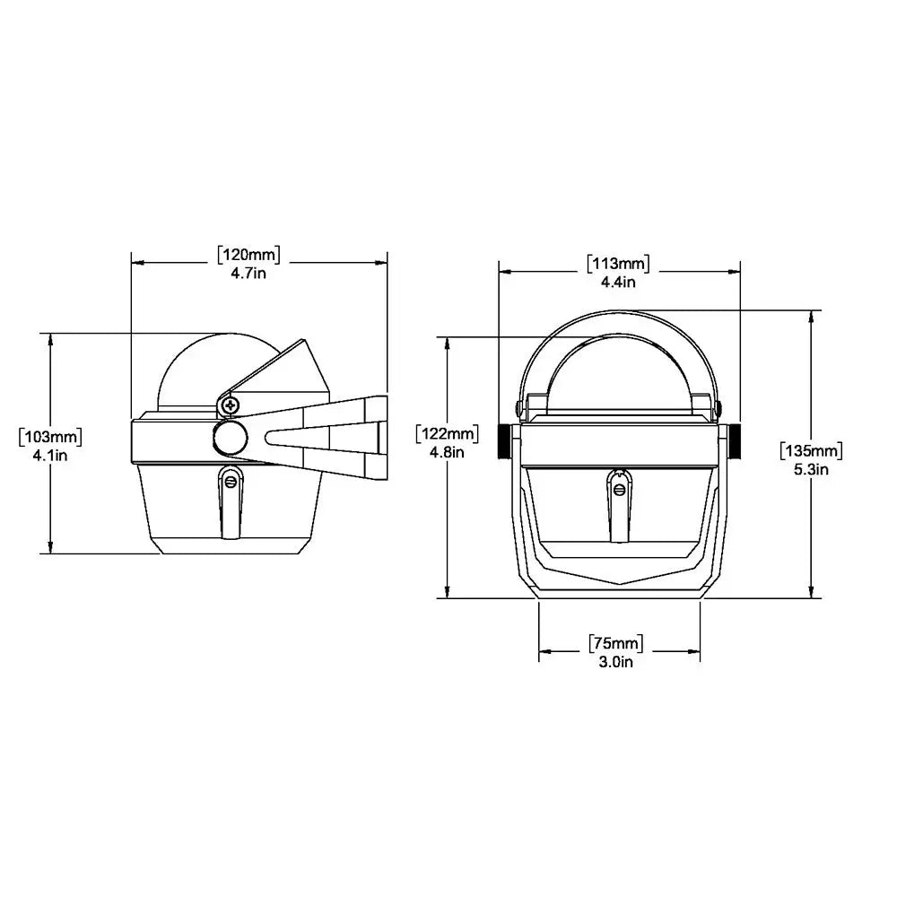 Ritchie B-51W Explorer Compass - Bracket Mount - White [B-51W] - Compasses
