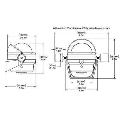 Ritchie HB-845 Helmsman Steel Boat Compass - Bracket Mount - Black [HB-845] - Compasses