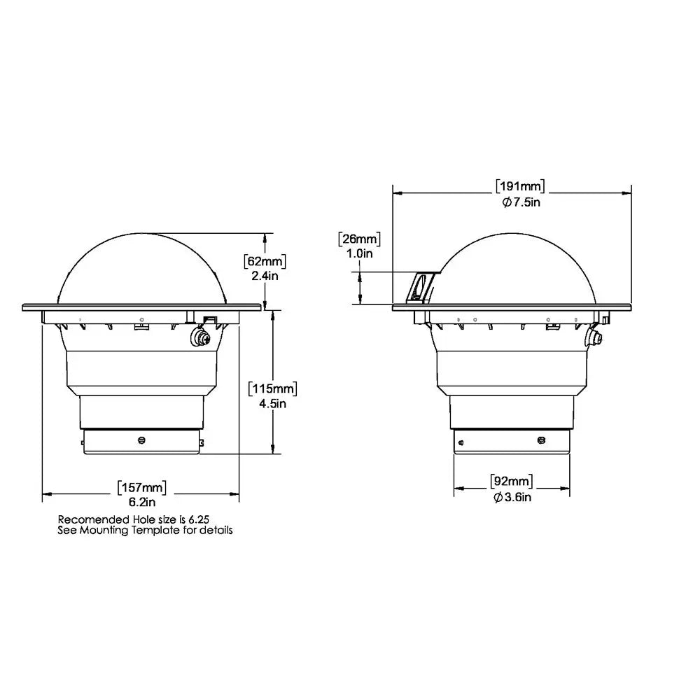 Ritchie SS-5000W SuperSport Compass - Flush Mount - White [SS-5000W] - Compasses