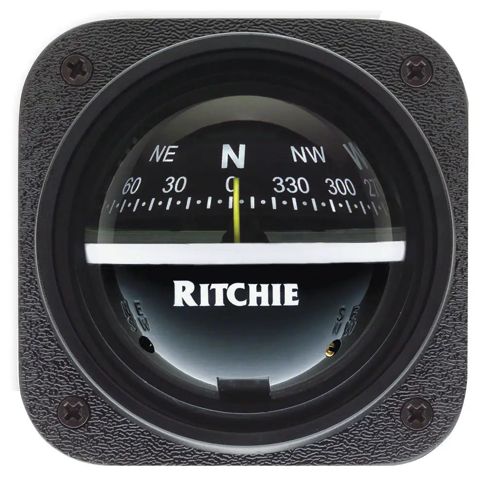 Ritchie V-537 Explorer Compass - Bulkhead Mount - Black Dial [V-537] - Compasses