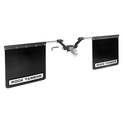 ROCK TAMERS 2’’ Hub Mudflap System - Matte Black/Stainless [00108] - Hitches & Accessories