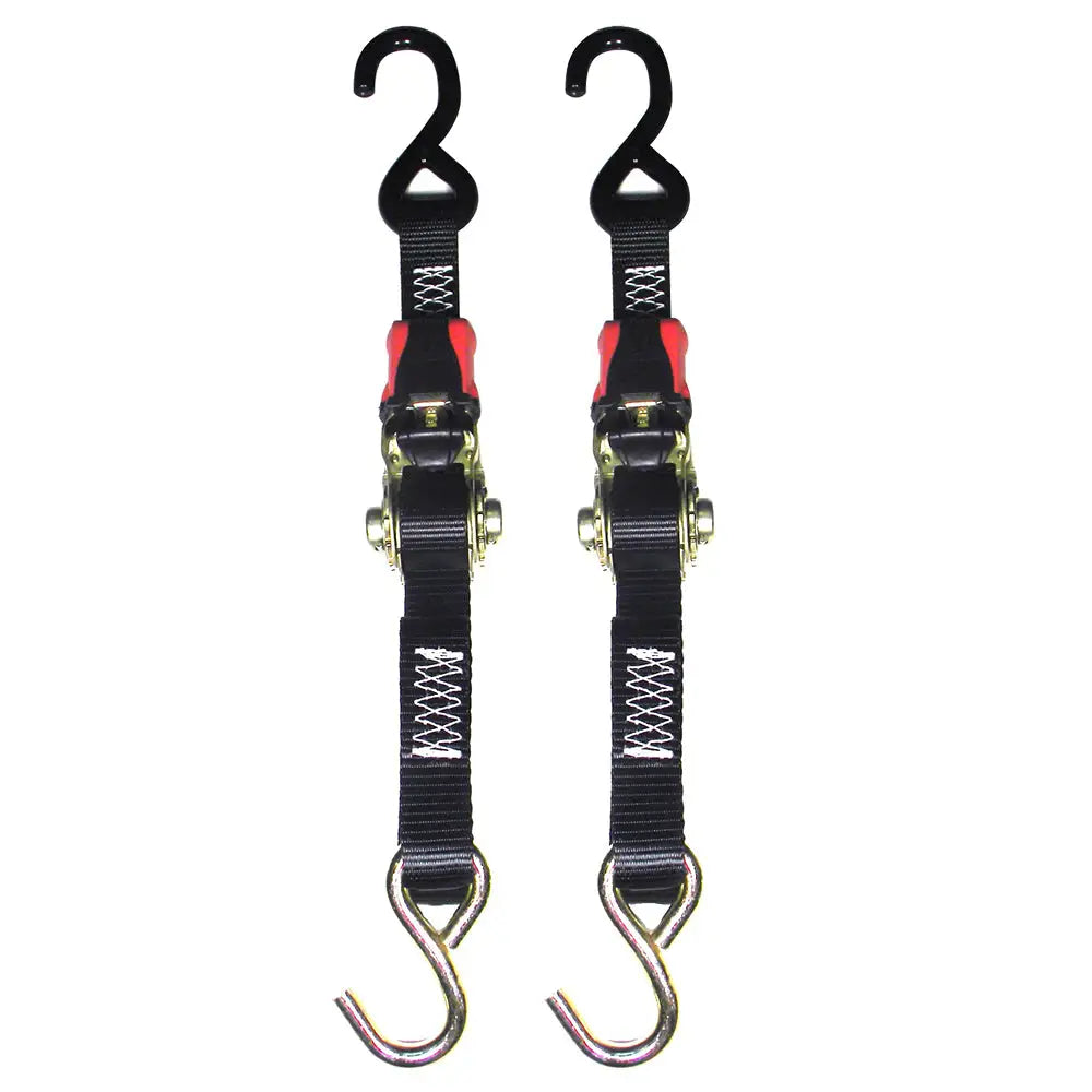 Rod Saver Rubber Ratchet Tie-Down - 1’’ x 3 - Pair [RTD3] - Tie-Downs