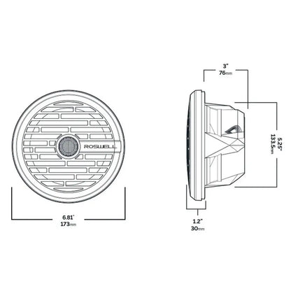 Roswell R1 6.5 Marine Speakers - Black - 80W RMS 160W Peak Power [C920-1601] - Speakers