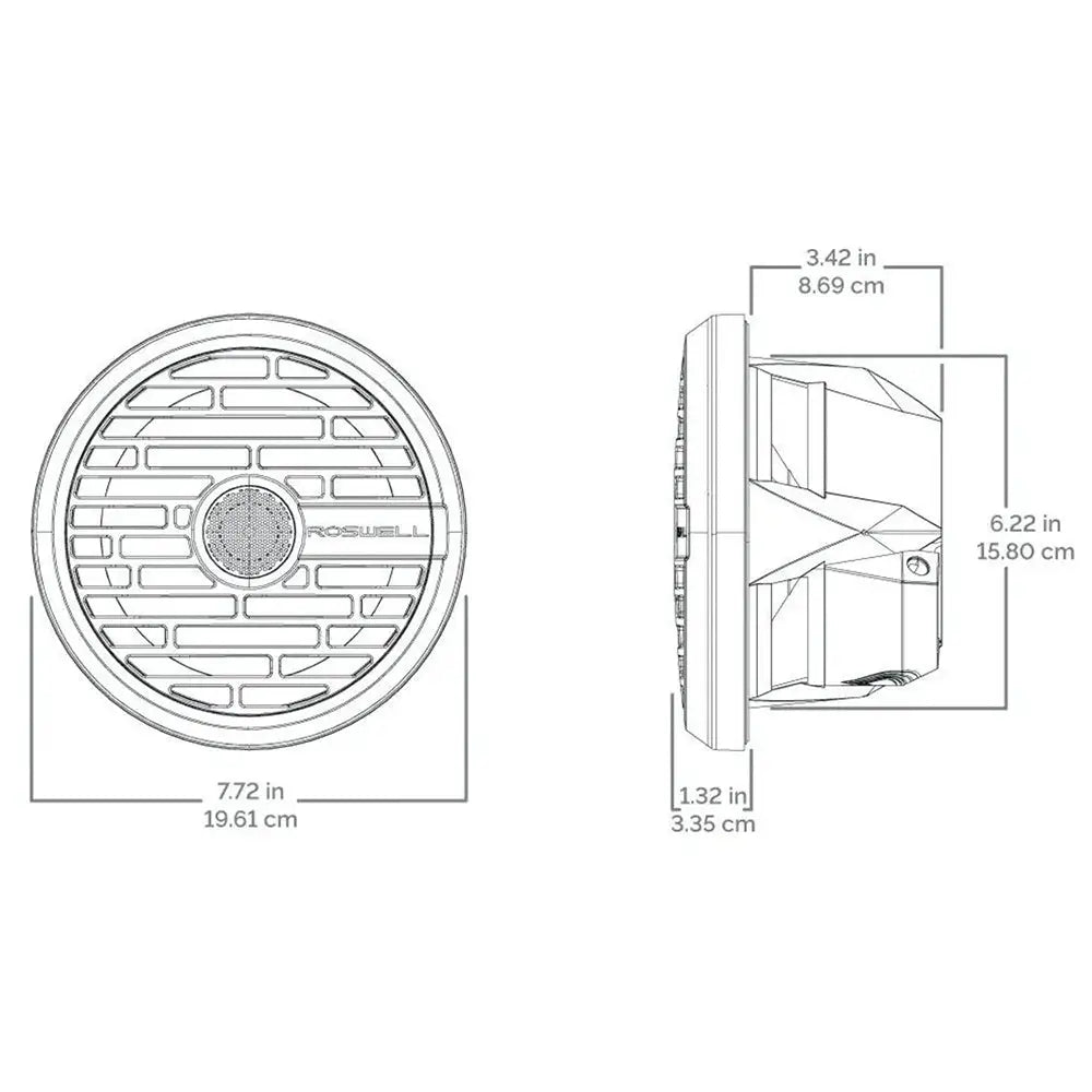 Roswell R1 7.7 Marine Speakers - White - 90W RMS 180W Peak Power [C920-21140] - Speakers