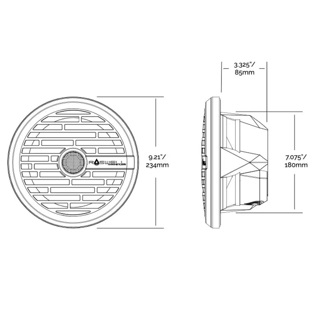 Roswell R1 8 Marine Speakers - White - 100W RMS 200W Peak Power [C920-1610] - Speakers