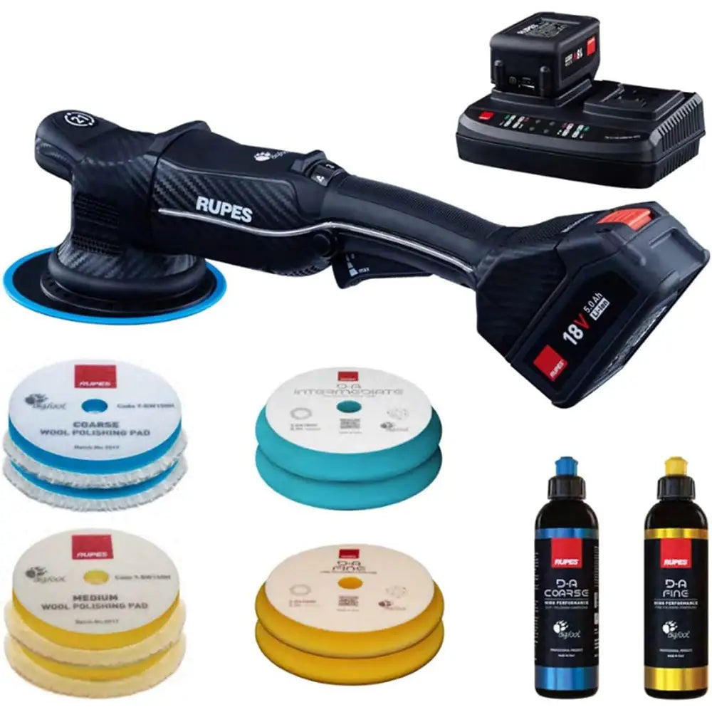 RUPES Random Orbital Polisher Bigfoot HLR21 iBrid Basic Kit [HLR21/CB2/BAS] - Cleaning