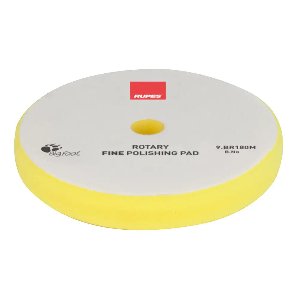 RUPES Rotary Fine Polishing Foam Pad 155/160mm - Yellow [9.BR180M] - Cleaning