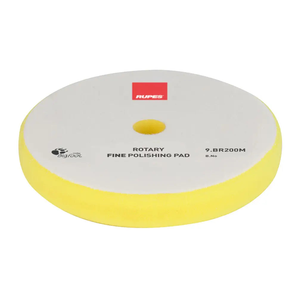 RUPES Rotary Fine Polishing Foam Pad 175/180mm - Yellow [9.BR200M] - Cleaning