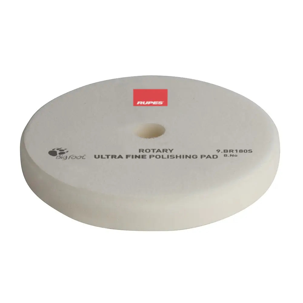 RUPES Rotary Ultra-Fine Polishing Foam Pad 155/160mm - White [9.BR180S] - Cleaning