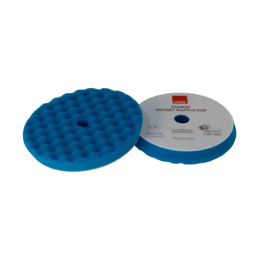 RUPES Velcro Waffle Coarse Polishing Foam Pad f/Rotary Polishers 180mm - Blue [9.WF180H] - Cleaning