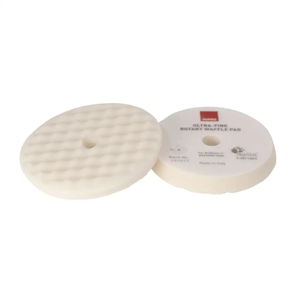 RUPES Velcro Waffle Ultra-Fine Polishing Foam Pad f/Rotary Polishers 180mm - White [9.WF180S] - Cleaning