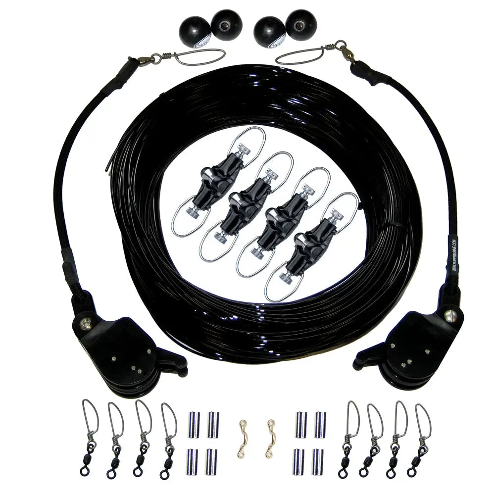Rupp Double Rigging Kit w/Lok-Ups & Nok-Outs - 260’ Black Mono [CA-0175-MO] - Outrigger Accessories
