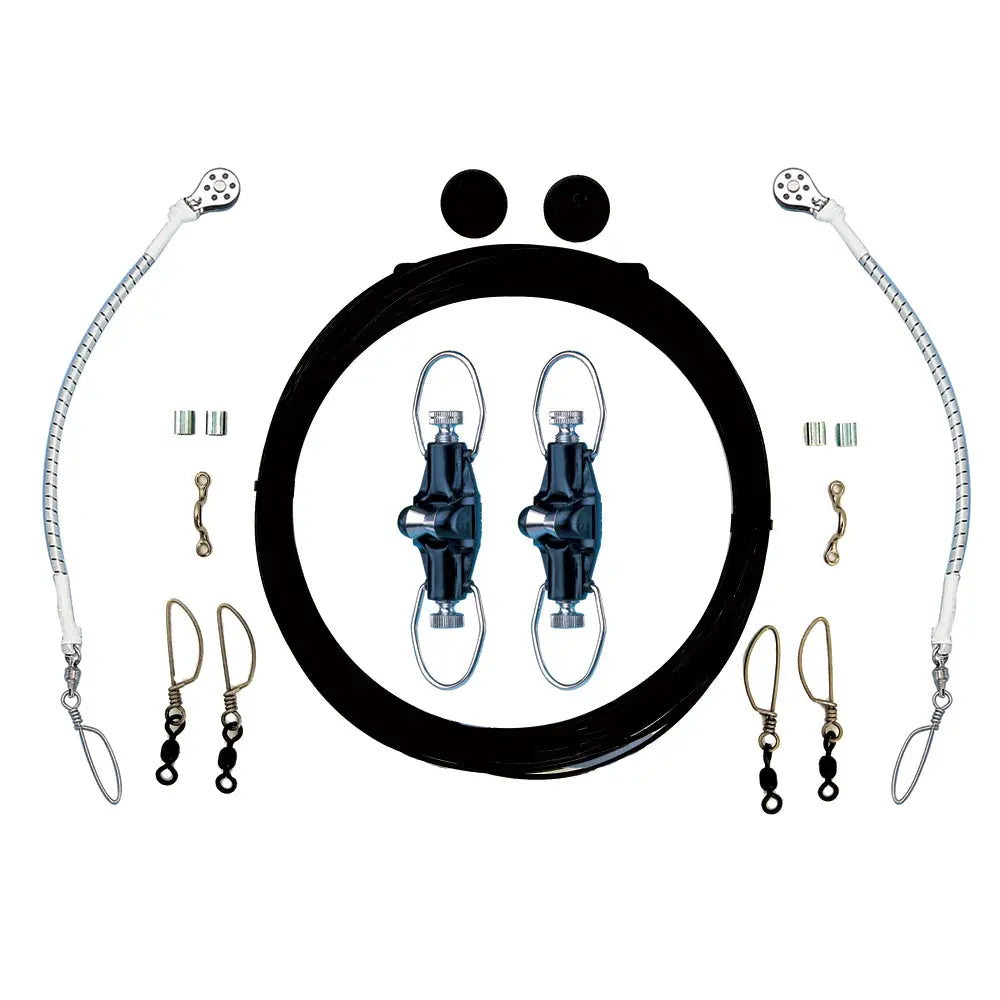 Rupp Single Rigging Kit w/Nok-Outs - Black Mono 160’ Lines [CA-0025-MO] - Outrigger Accessories