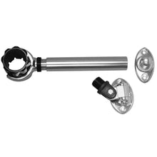 Rupp Threaded Antenna Support w/6’’ Flat Mount Oval 4-Way Base & 1.5’’ Collar [PAK-0006] - Antenna Mounts & Accessories