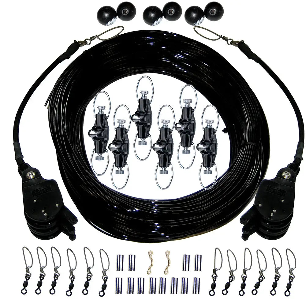 Rupp Triple Rigging Kit W/Lok-Ups Nok-Outs - 460’ Black Mono Cord [CA-0160-MO] - Outrigger Accessories