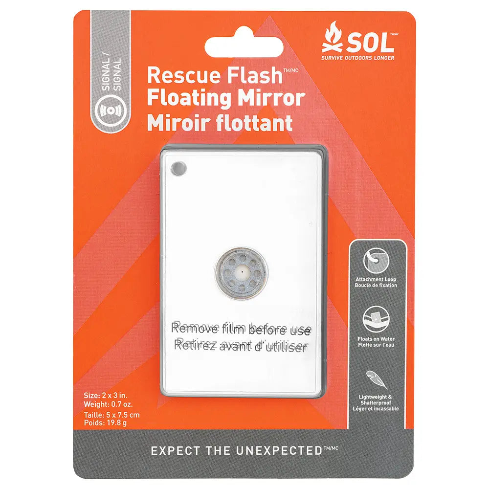 S.O.L. Survive Outdoors Longer Rescue Flash Floating Mirror [0140 1004] Accessories