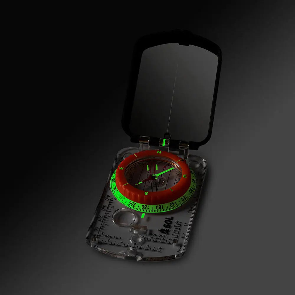S.O.L. Survive Outdoors Longer Sighting Compass w/Mirror [0140 0030] Compasses Magnetic