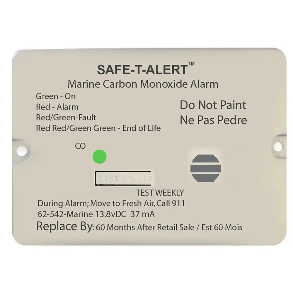 Safe-T-Alert 62 Series Carbon Monoxide Alarm - 12V - 62-542-Marine - Flush Mount - White [62-542-MARINE] - Fume