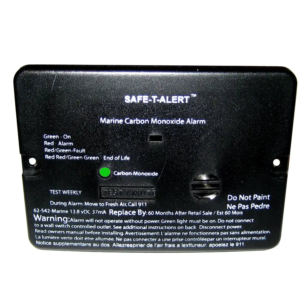 Safe-T-Alert 62 Series Carbon Monoxide Alarm - 12V - 62-542-Marine - Flush Mount - Black [62-542-MARINE-BLK] - Fume