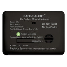 Safe-T-Alert 62 Series Carbon Monoxide Alarm - 12V - RV Surface Mount - Black [62-541-BL] - Fume Detectors