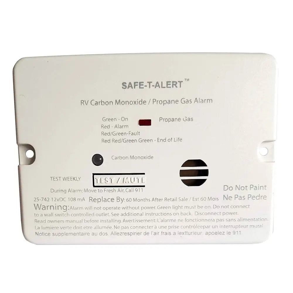 Safe-T-Alert Combo Carbon Monoxide Propane Alarm - Flush Mount - Mini - White [25-742-WHT] - Fume Detectors
