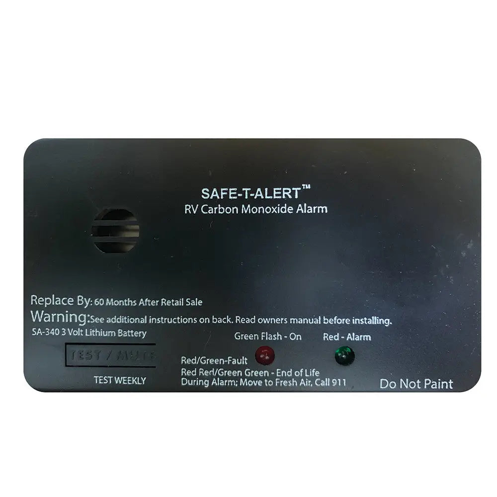 Safe-T-Alert SA-340 Black RV Battery Powered CO Detector - Rectangle [SA-340-BL] - Fume Detectors