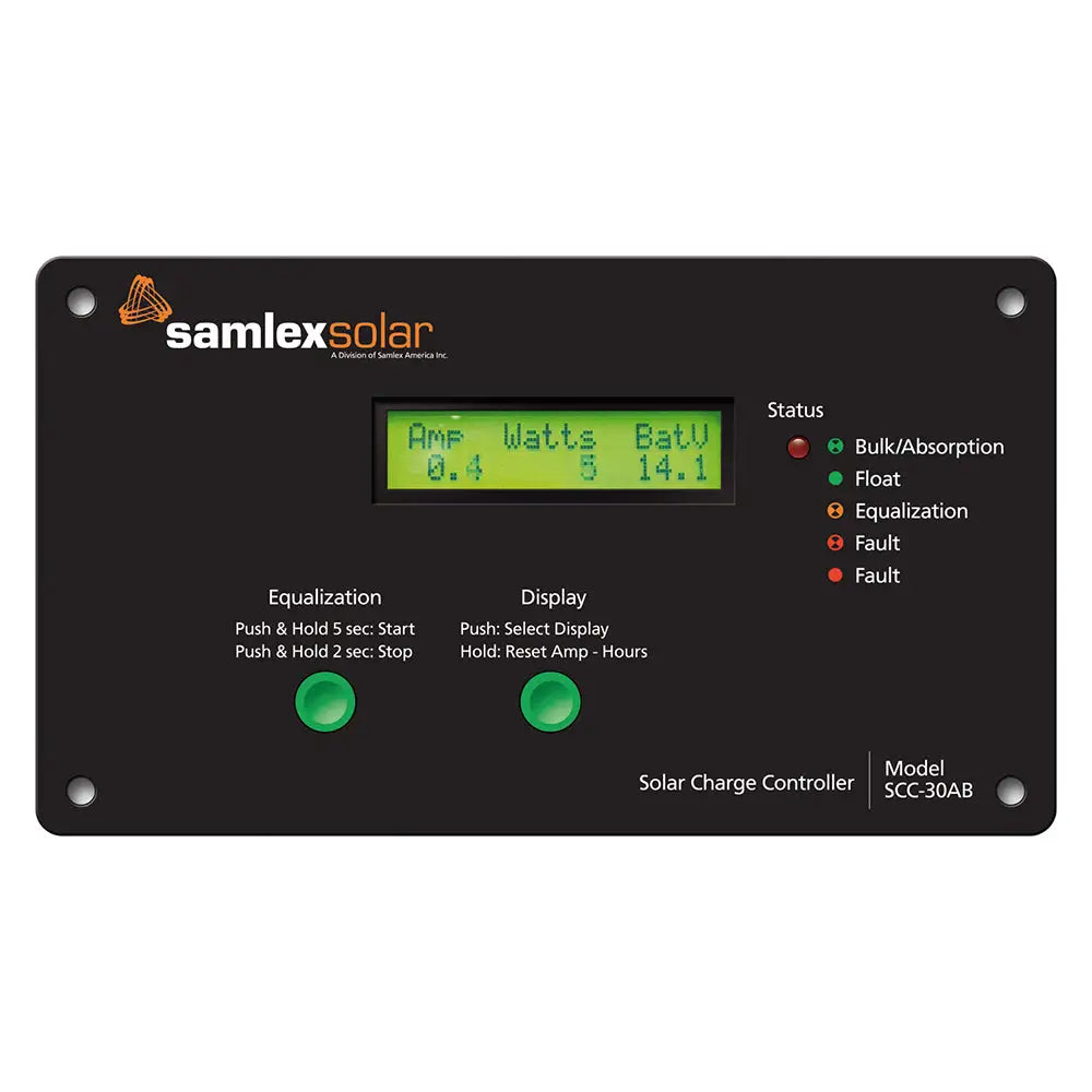 Samlex Flush Mount Solar Charge Controller w/LCD Display - 30A [SCC-30AB] - Solar Panels