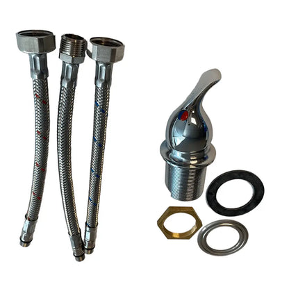 Scandvik Chrome Compact Shower Control Mixer - Single Lever [10500P] - Accessories